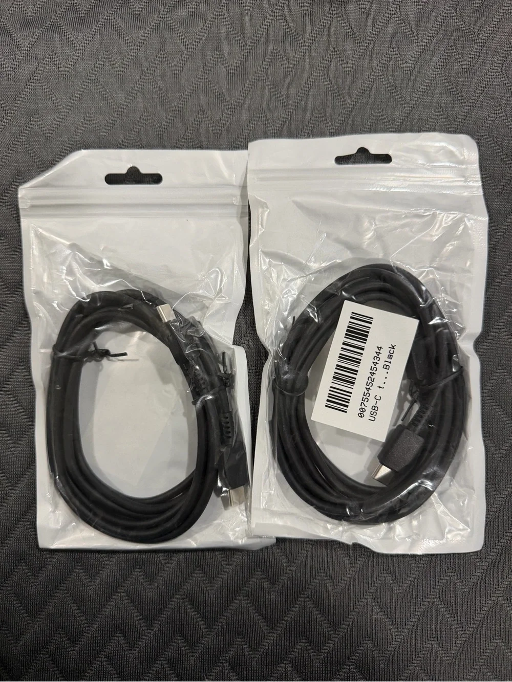 TWO (2) USB-C Charging & Data Cable - Black